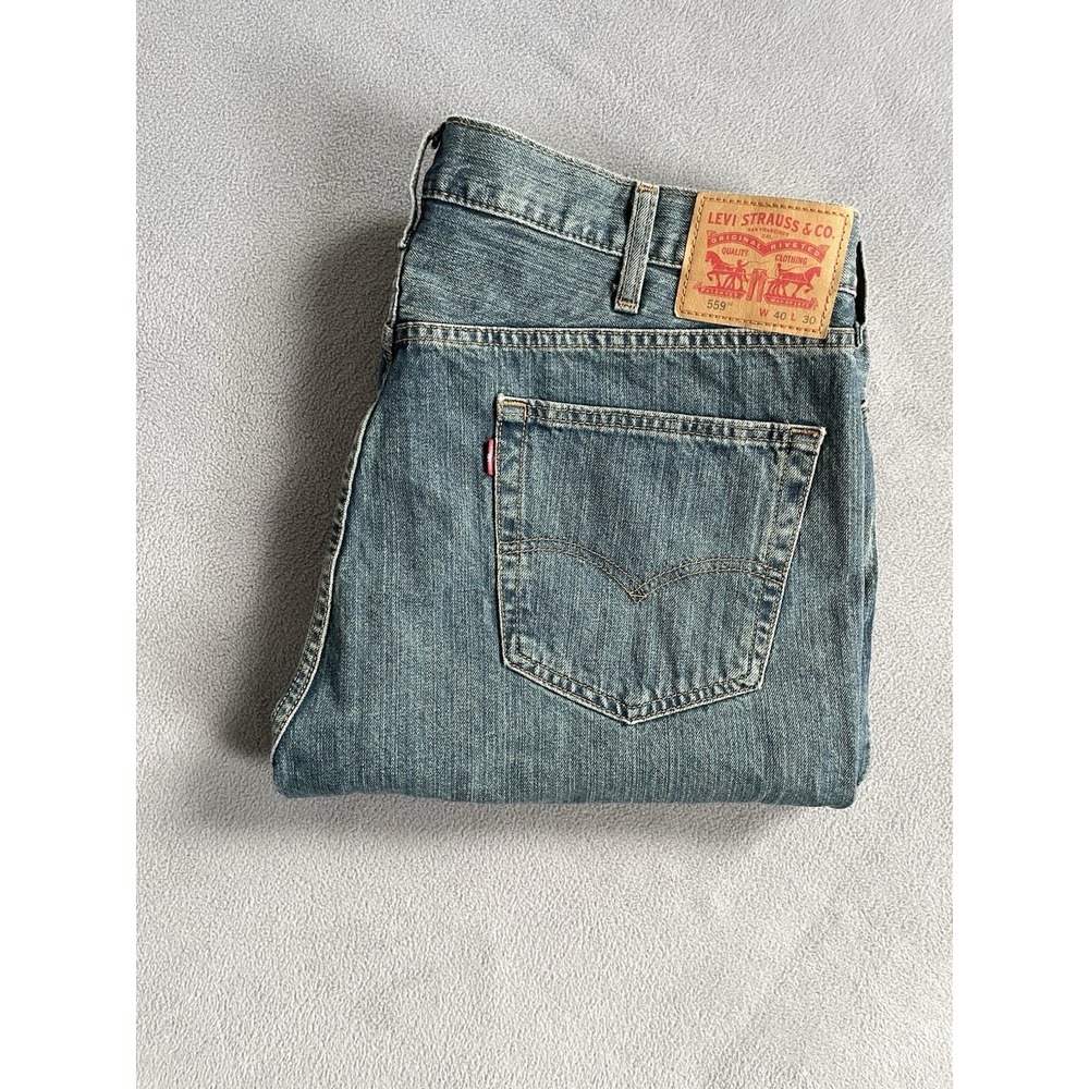 Levis 559 Jeans Mens 40x 30 Baggy Relaxed Straight Jeans 100 Cotton Skater